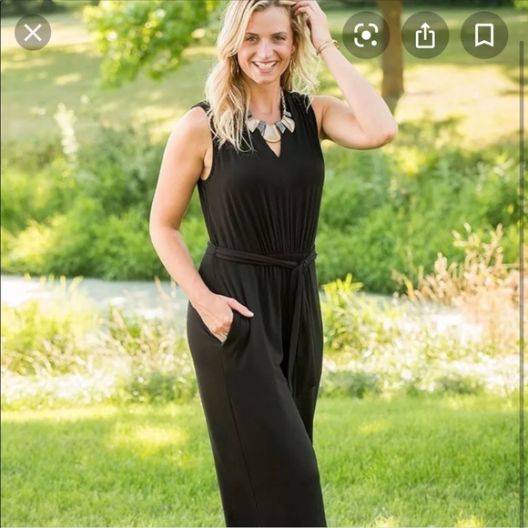 Matilda Jane Power Pose Black Romper XS Jumpsuit - Picture 4 of 5